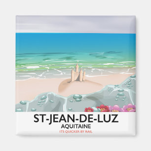 St-Jean-de-Luz, Aquitaine Travel Poster Magnet