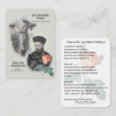 St. Jean-Gabriel Perboyre katholisches Gebet Platzkarte (Vorne/Hinten)