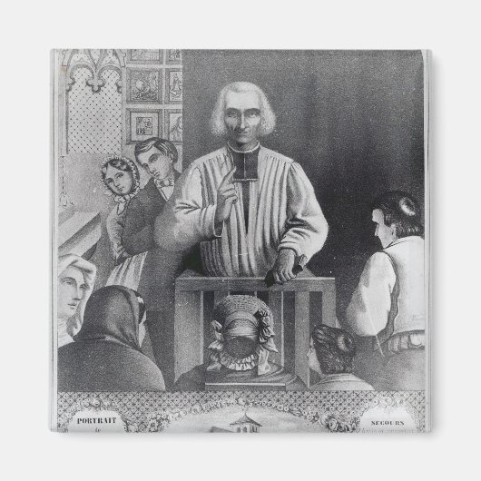 St. Jean-Marie Vianney preaching, 19. Jahrhundert Magnet (Vorne)