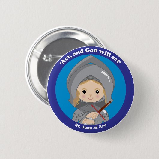 St. Jeanne d'Arc Button (Vorne & Hinten)