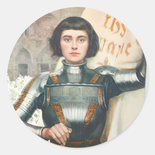 St. Jeanne d'Arc katholische Aufkleber  (Vorderseite)