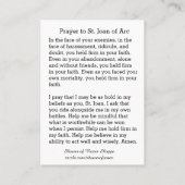 St. Jeanne d'Arc St Michael Catherine Alexandria Visitenkarte (Rückseite)