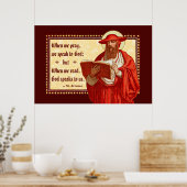 St. Jerome als Kardinal mit Anbetungsschreiben Poster (Küche)