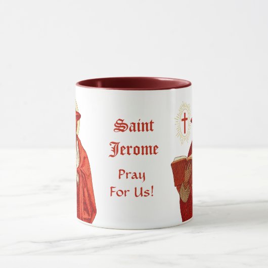 St. Jerome als Kardinal mit Book (P 004) Tasse (Zentrum)