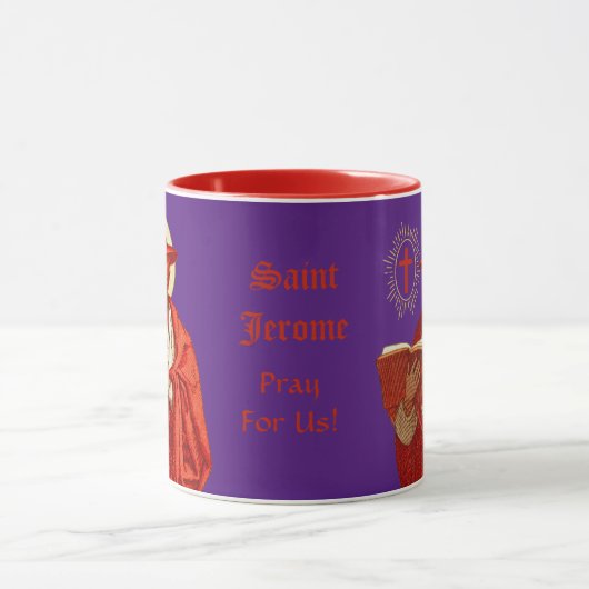 St. Jerome als Kardinal mit Book (P 004) Tasse (Zentrum)