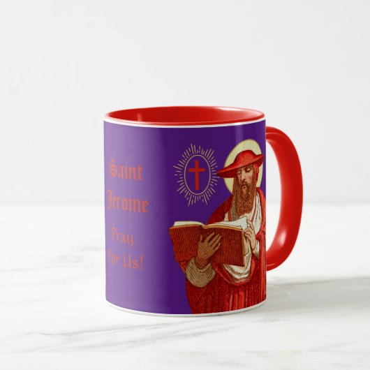St. Jerome als Kardinal mit Book (P 004) Tasse (VorderseiteRechts)