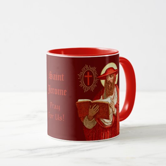 St. Jerome als Kardinal mit Book (P 004) Tasse (VorderseiteRechts)