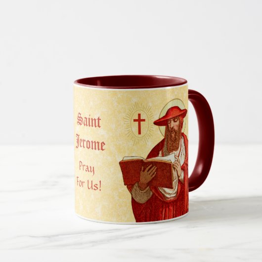 St. Jerome als Kardinal mit Book (P 004) Tasse (VorderseiteRechts)