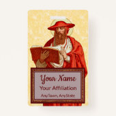 St. Jerome als Kardinal mit Buch (P 004) Ausweis (Rückseite)