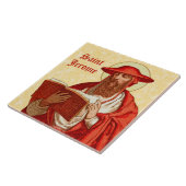St. Jerome als Kardinal mit Buch (P 004) Fliese (Seite)