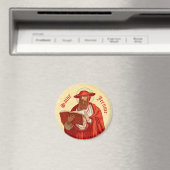 St. Jerome als Kardinal mit Buch (P 004) Magnet (In Situ (Geschirrspüler))