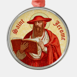 St. Jerome als Kardinal mit Buch (P 004) Ornament Aus Metall
