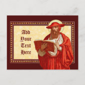 St. Jerome als Kardinal mit Buch (P 004) Postkarte (Vorderseite)