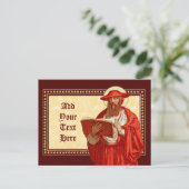 St. Jerome als Kardinal mit Buch (P 004) Postkarte (Stehend Vorderseite)