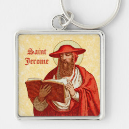 St. Jerome als Kardinal mit Buch (P 004) Schlüsselanhänger