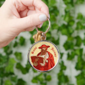 St. Jerome als Kardinal mit Buch (P 004) Schlüsselanhänger (Hand)