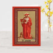 St. Jerome als Kardinal mit Löwen (P 004) Karte (Gelbe Blume)