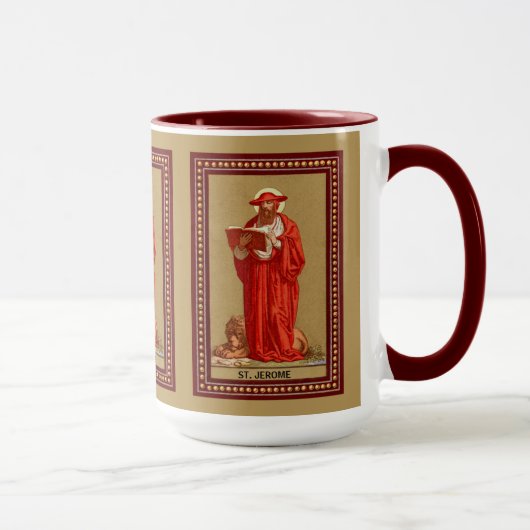 St. Jerome als Kardinal mit Löwen (P 004) Tasse (Rechts)