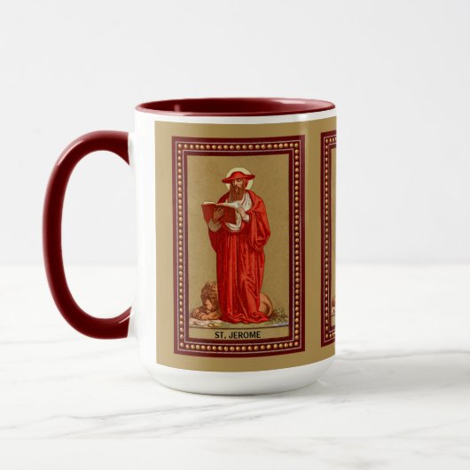 St. Jerome als Kardinal mit Löwen (P 004) Tasse (Links)