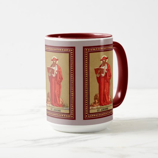 St. Jerome als Kardinal mit Löwen (P 004) Tasse (VorderseiteRechts)