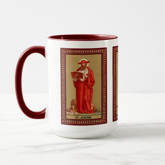 St. Jerome als Kardinal mit Löwen (P 004) Tasse (Links)
