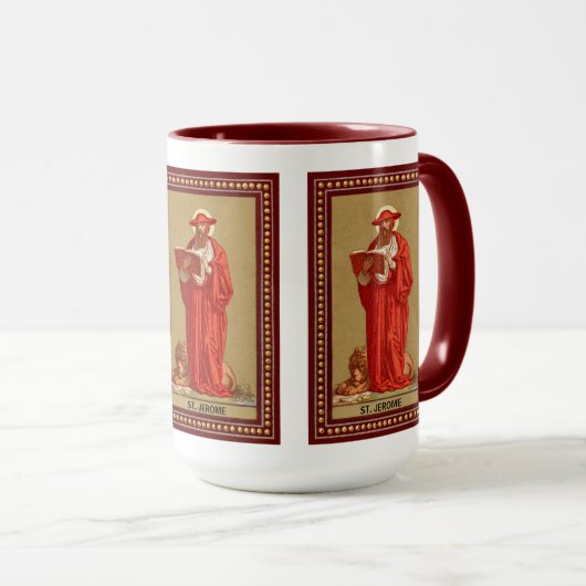 St. Jerome als Kardinal mit Löwen (P 004) Tasse (VorderseiteRechts)