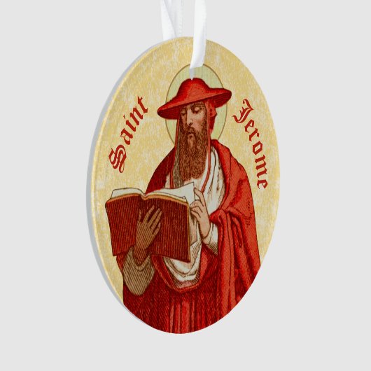 St. Jerome als Kardinal mit Motivierend Zitat Ornament (Vorderseite)
