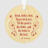 St. Jerome als Kardinal mit Motivierend Zitat Ornament (Rückseite)