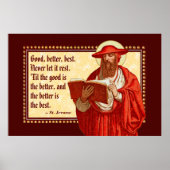 St. Jerome als Kardinal mit Motivierend Zitat Poster (Vorne)