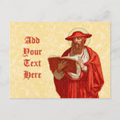 St. Jerome als Kardinal (P 004) Postkarte (Vorderseite)