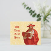 St. Jerome als Kardinal (P 004) Postkarte (Stehend Vorderseite)