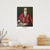 St. Jerome als Kardinal von El Greco Poster (Küche)