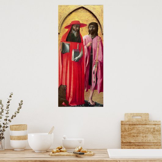 St. Jerome and St. John the Baptist, c.1428-29 Poster (Küche)