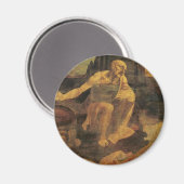 St. Jerome by Leonardo da Vinci circa 1481 Magnet (Vorderseite/Rückseite)