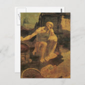 St. Jerome by Leonardo da Vinci circa 1481 Postkarte (Vorne/Hinten)