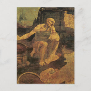 St. Jerome by Leonardo da Vinci circa 1481 Postkarte