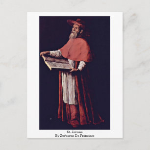 St. Jerome by Zurbaran de Francisco Postkarte