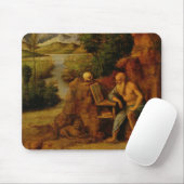 St Jerome, c.1500 (Öl auf Platte) Mousepad (Mit Mouse)