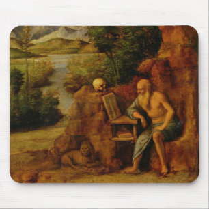 St Jerome, c.1500 (Öl auf Platte) Mousepad