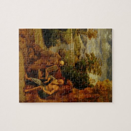 St Jerome, c.1500 (Öl auf Platte) Puzzle (Horizontal)