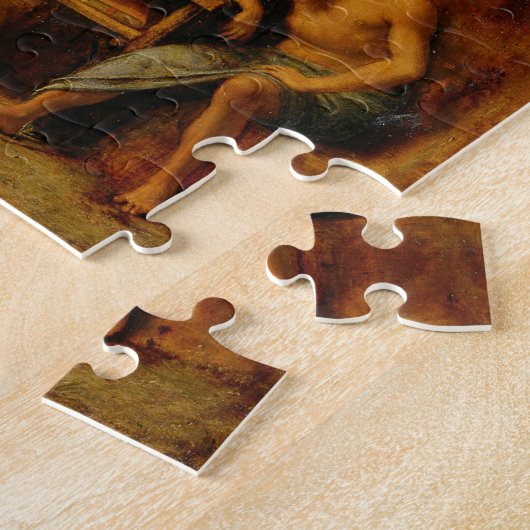 St Jerome, c.1500 (Öl auf Platte) Puzzle (Seite)