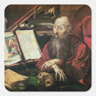 St. Jerome, c.1540-50 Quadratischer Aufkleber