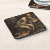 St Jerome, frühe 1560s (Öl auf Leinwand) Getränkeuntersetzer (Linke Seite)
