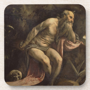 St Jerome, frühe 1560s (Öl auf Leinwand) Getränkeuntersetzer
