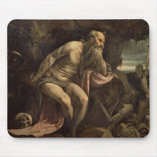 St Jerome, frühe 1560s (Öl auf Leinwand) Mousepad (Vorne)