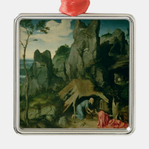 St Jerome in der Wüste (Öl auf Platte) (sehen Sie Ornament Aus Metall