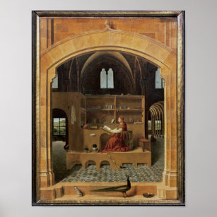 St. Jerome in seinem Studium, c.1475 Poster