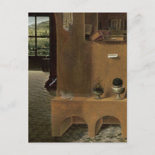 St. Jerome in seinem Studium, c.1475 Postkarte (Vorderseite)