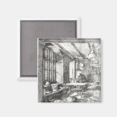 St. Jerome in seiner Studie, 1514 Magnet (Vorderseite/Rückseite)