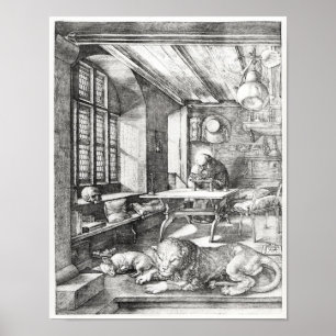 St. Jerome in seiner Studie, 1514 Poster